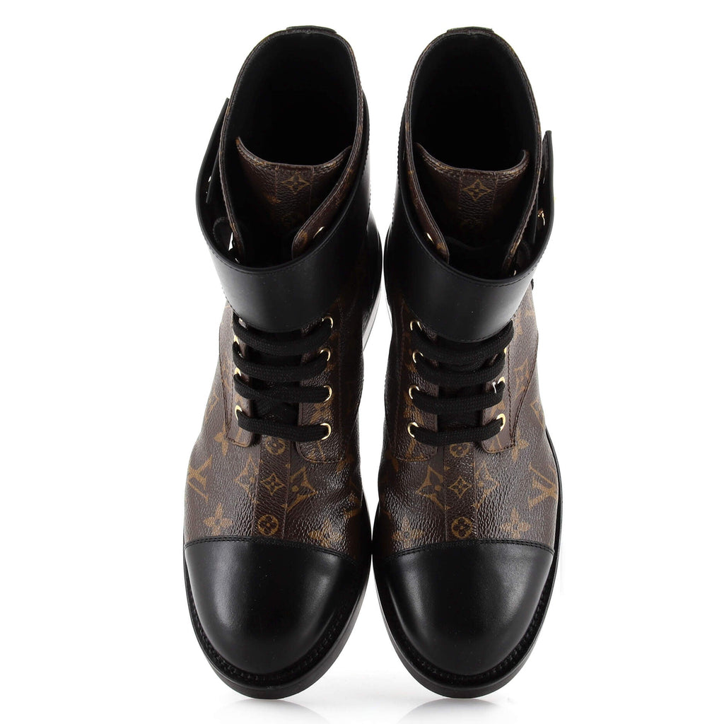 Women's Wonderland Flat Ranger Boots Monogram Canvas and Leather