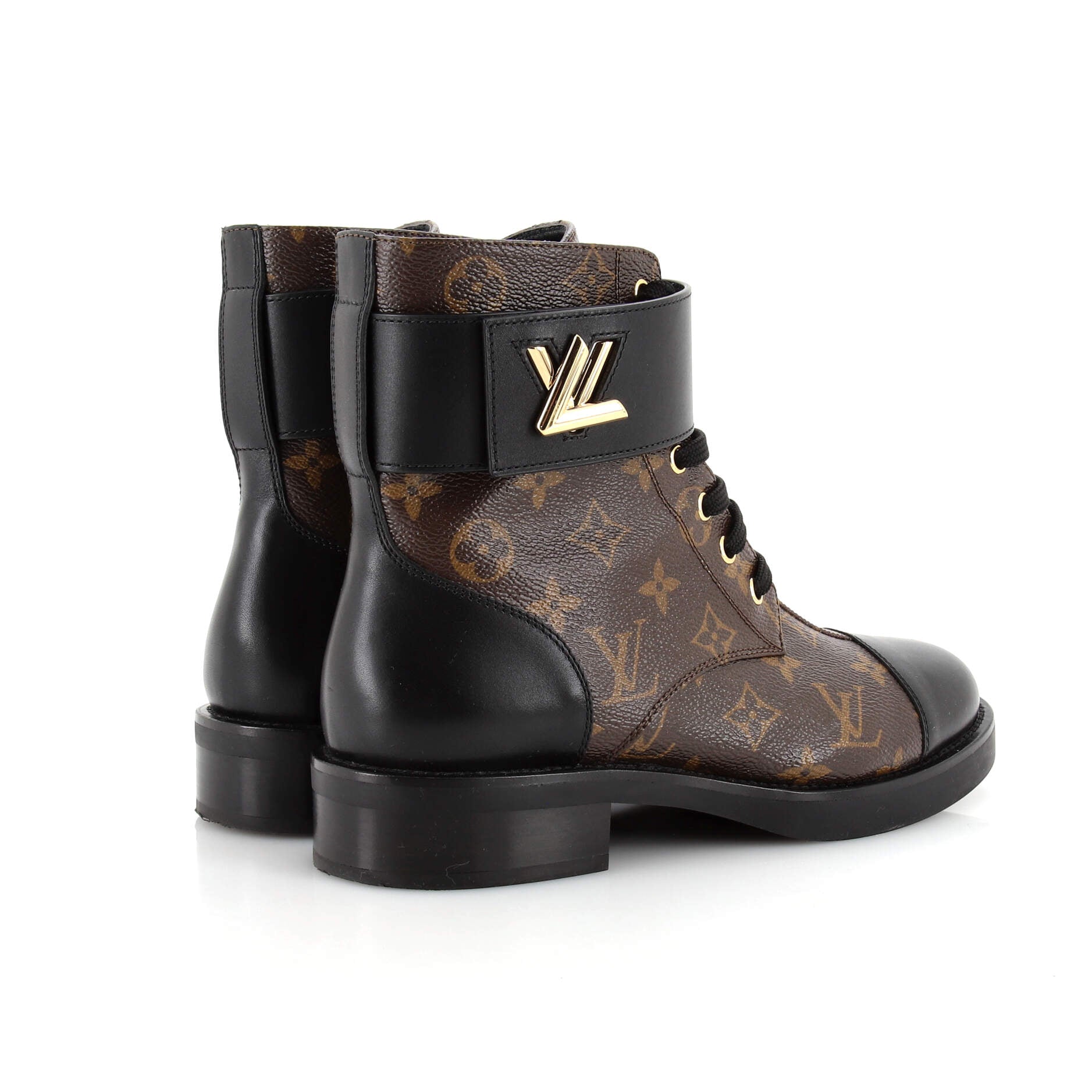 Women's Wonderland Flat Ranger Boots Monogram Canvas and Leather