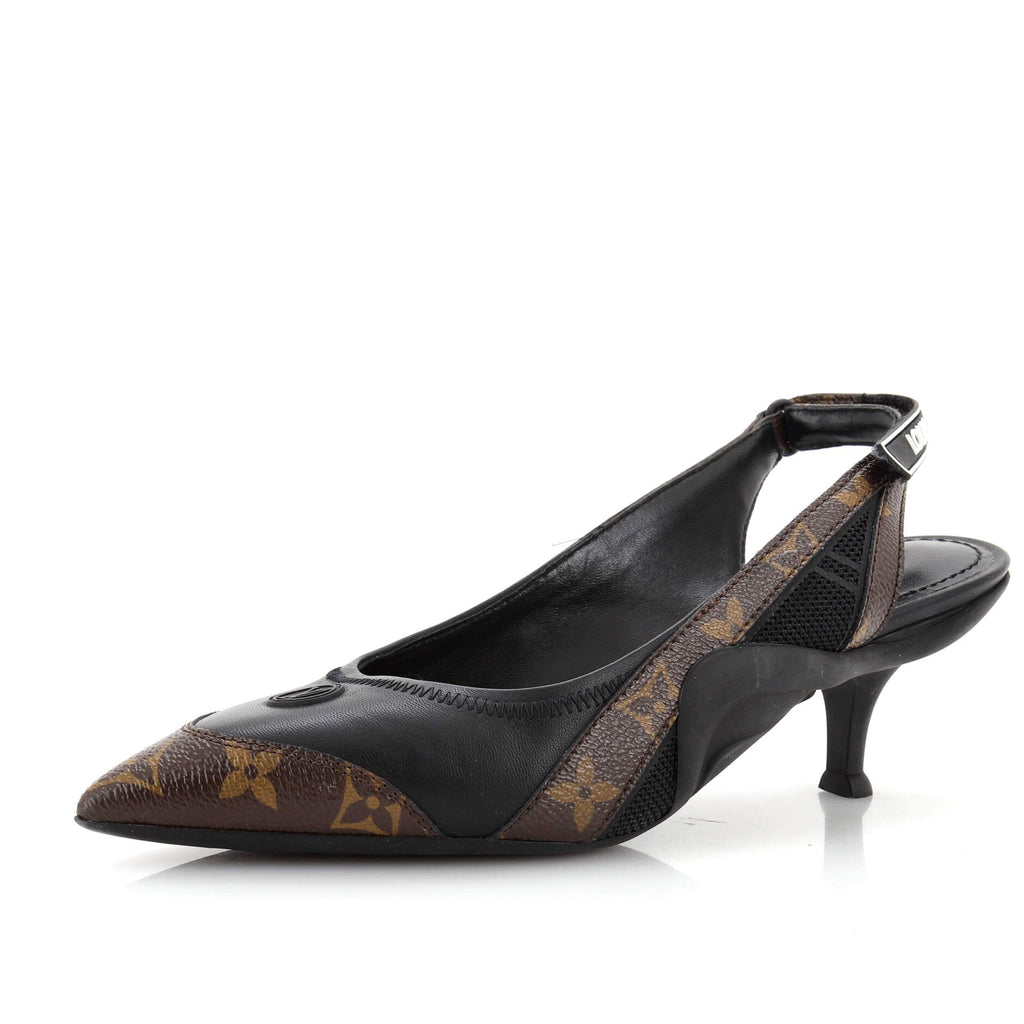 Women's Archlight Slingback Pumps Monogram Canvas and Leather