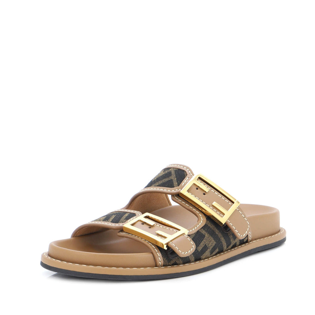 Women's Feel Slide Sandals Zucca Canvas and Leather