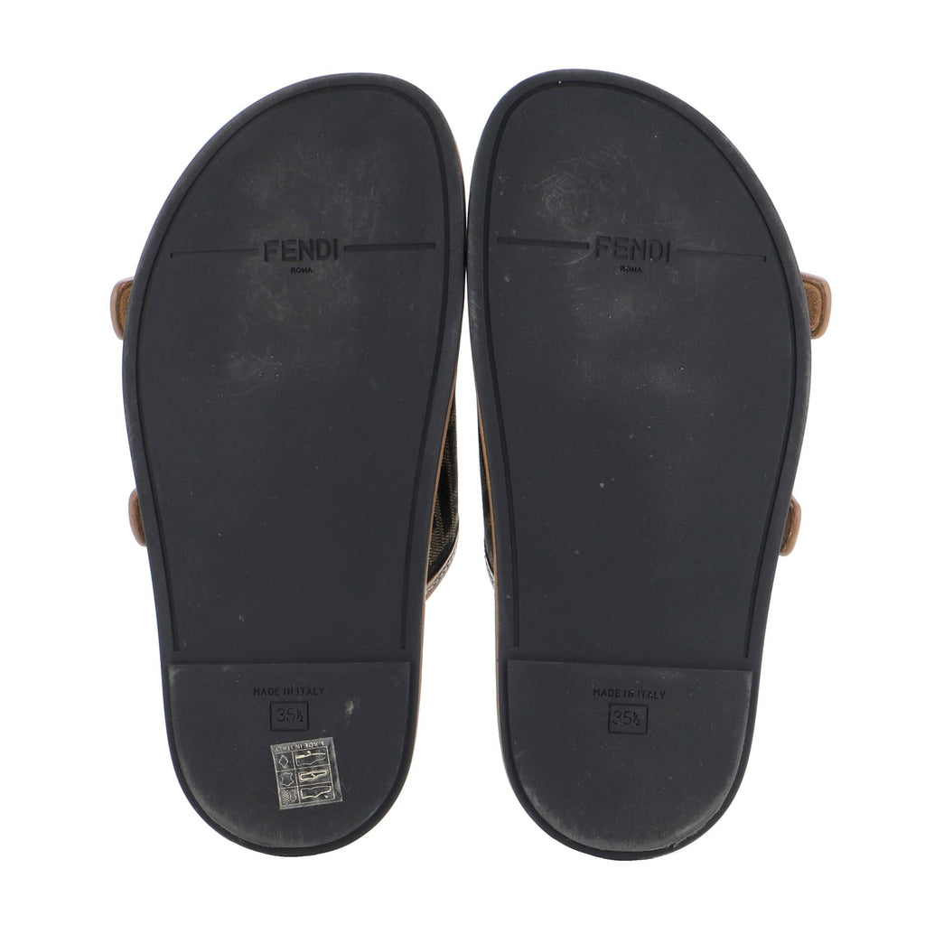 Women's Feel Slide Sandals Zucca Canvas and Leather