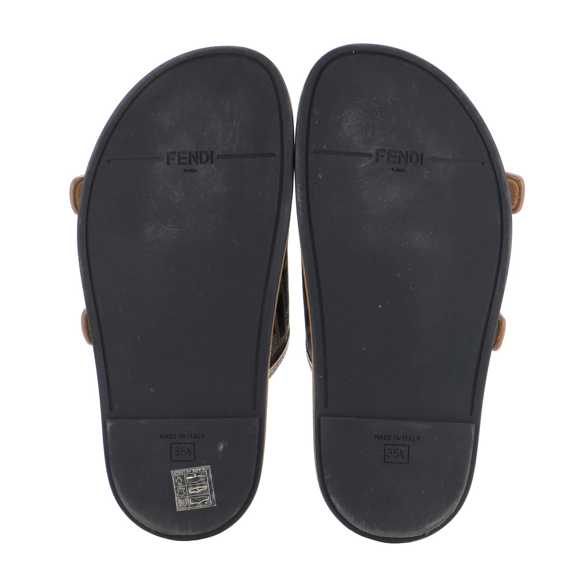 Women's Feel Slide Sandals Zucca Canvas and Leather