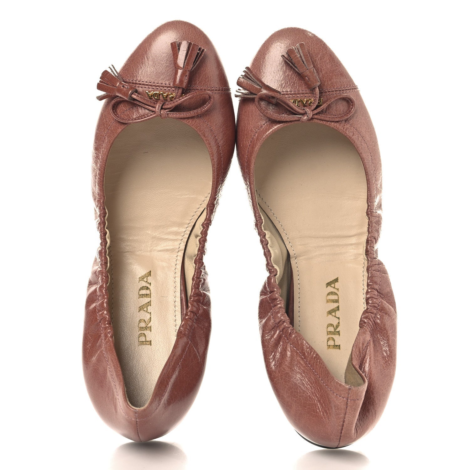 Vitello Shine Ballet Bow Flats 36 Antico