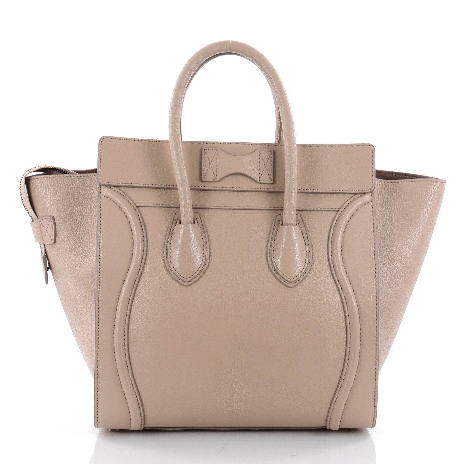 Luggage Handbag Grainy Leather Mini
