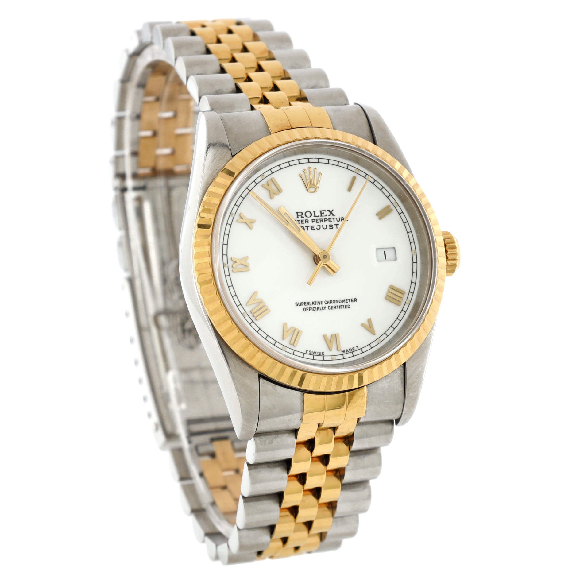 Oyster Perpetual Datejust Automatic Watch Stainless Steel and Yellow Gold 36