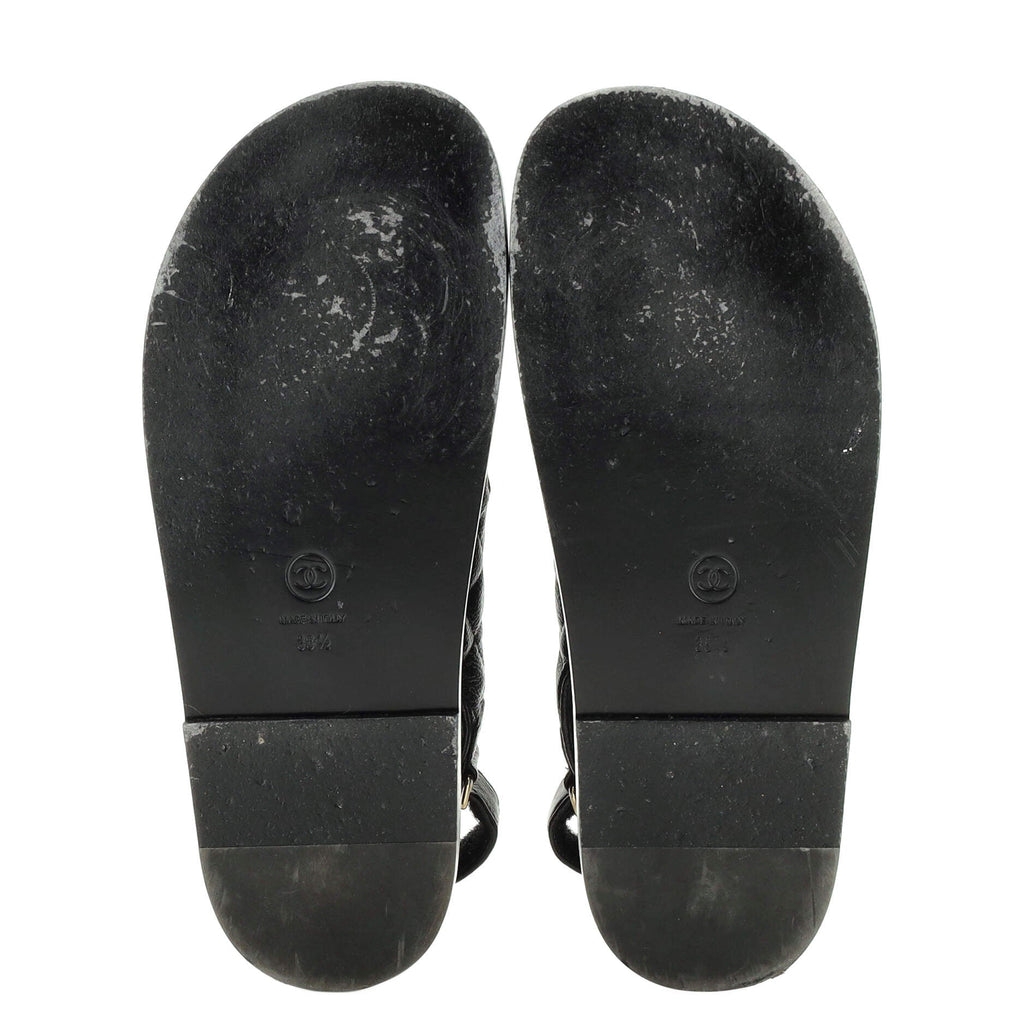Women's Velcro Dad Sandals Quilted Leather