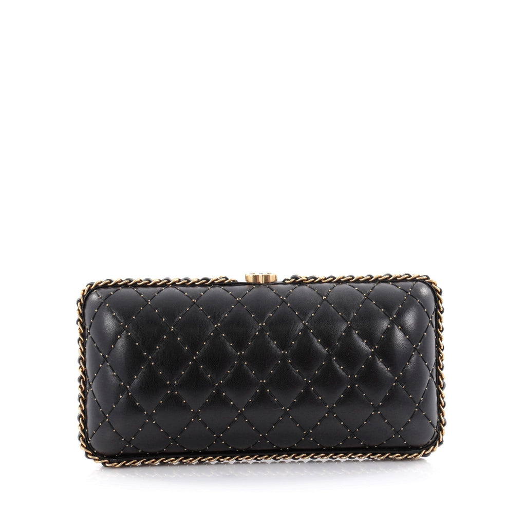 Chain Around Clutch Quilted Studded Lambskin Small