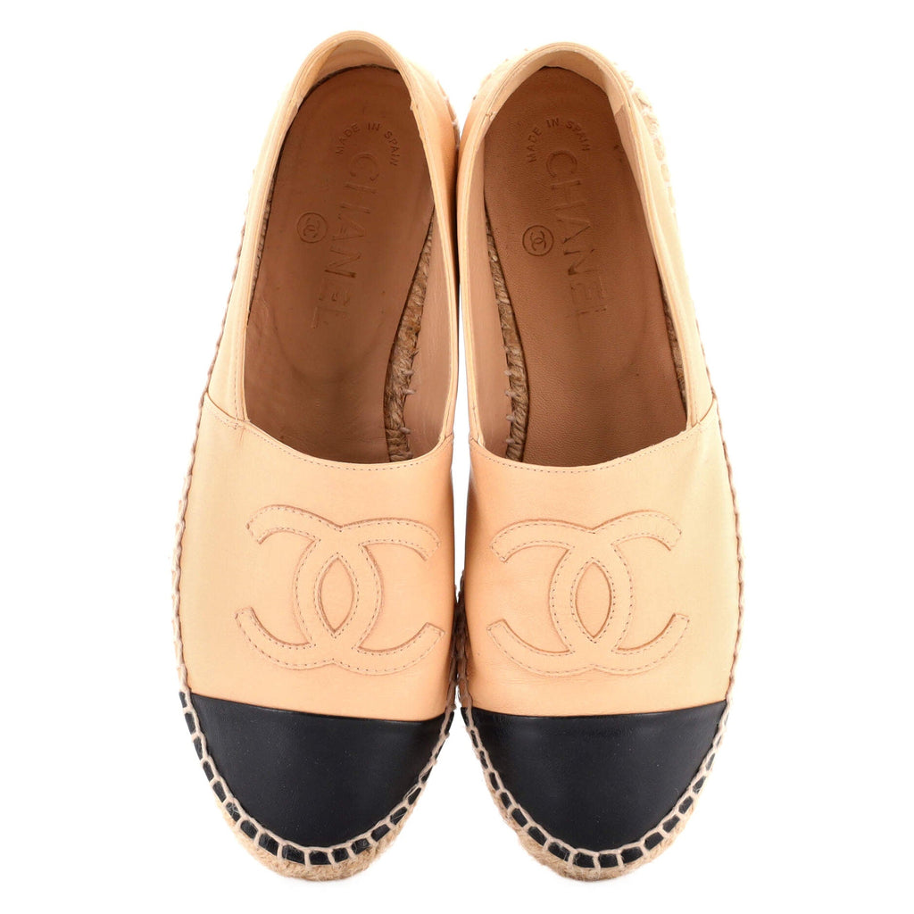 Women's CC Cap Toe Espadrilles Leather