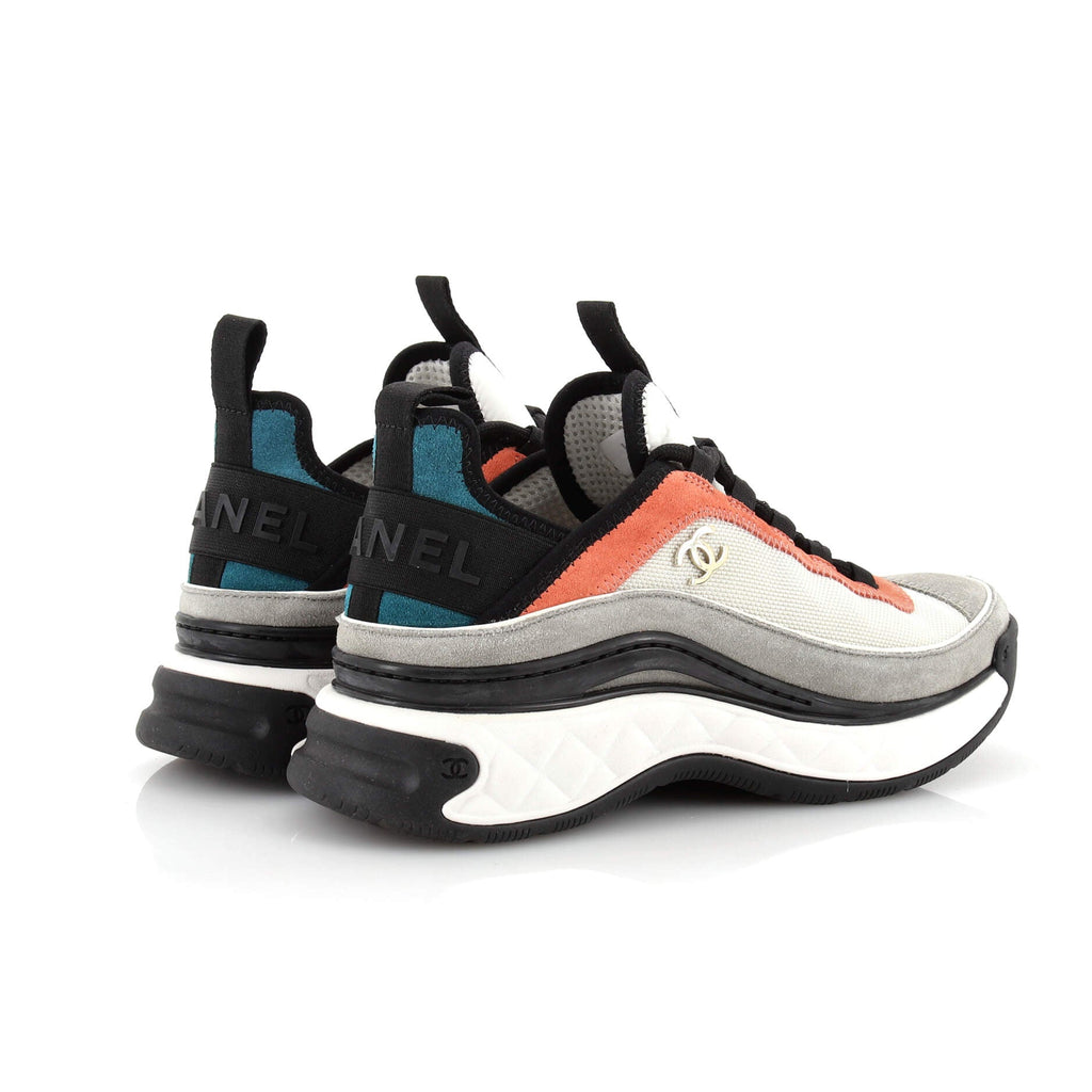 Women's CC Cap Toe Logo Sneakers Suede and Mixed Fibers