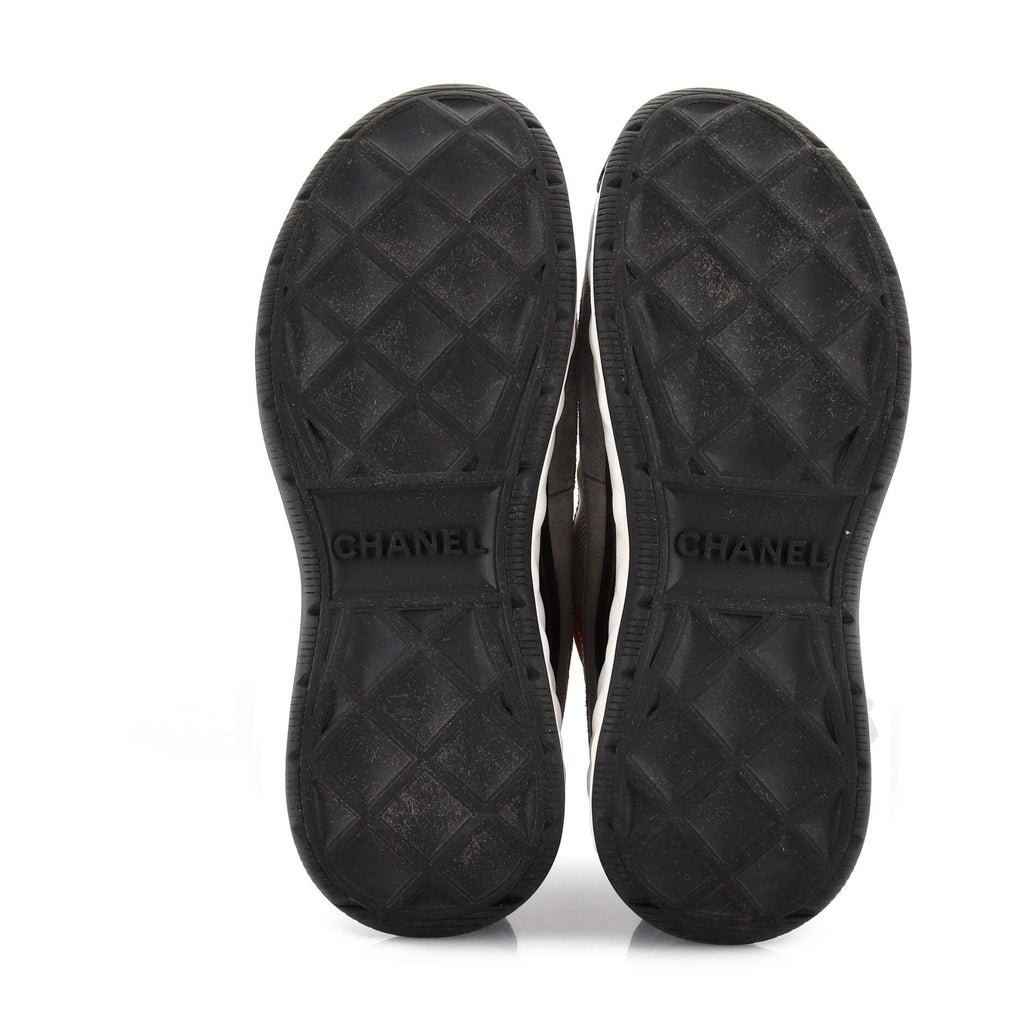 Women's CC Cap Toe Logo Sneakers Suede and Mixed Fibers