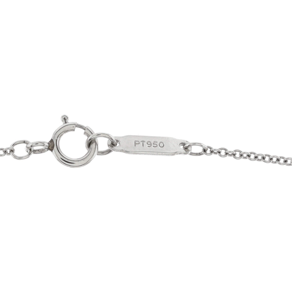 Enchant Scroll Pendant Necklace Platinum with Diamonds