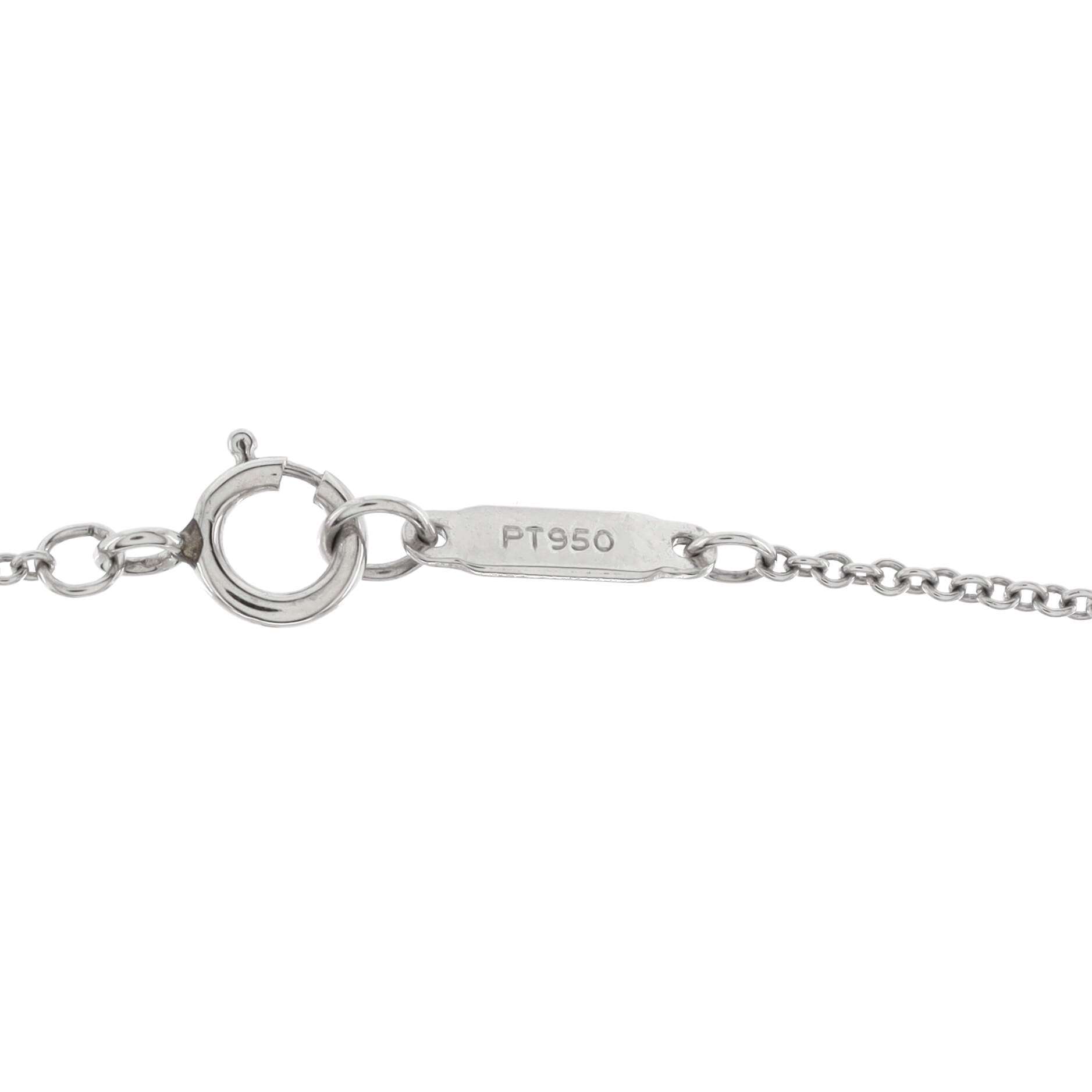 Enchant Scroll Pendant Necklace Platinum with Diamonds