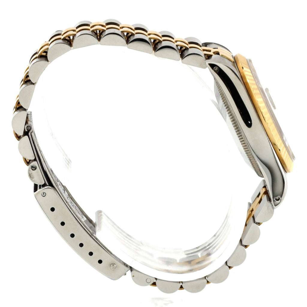 Oyster Perpetual Datejust Automatic Watch Stainless Steel and Yellow Gold with Diamond Markers 28
