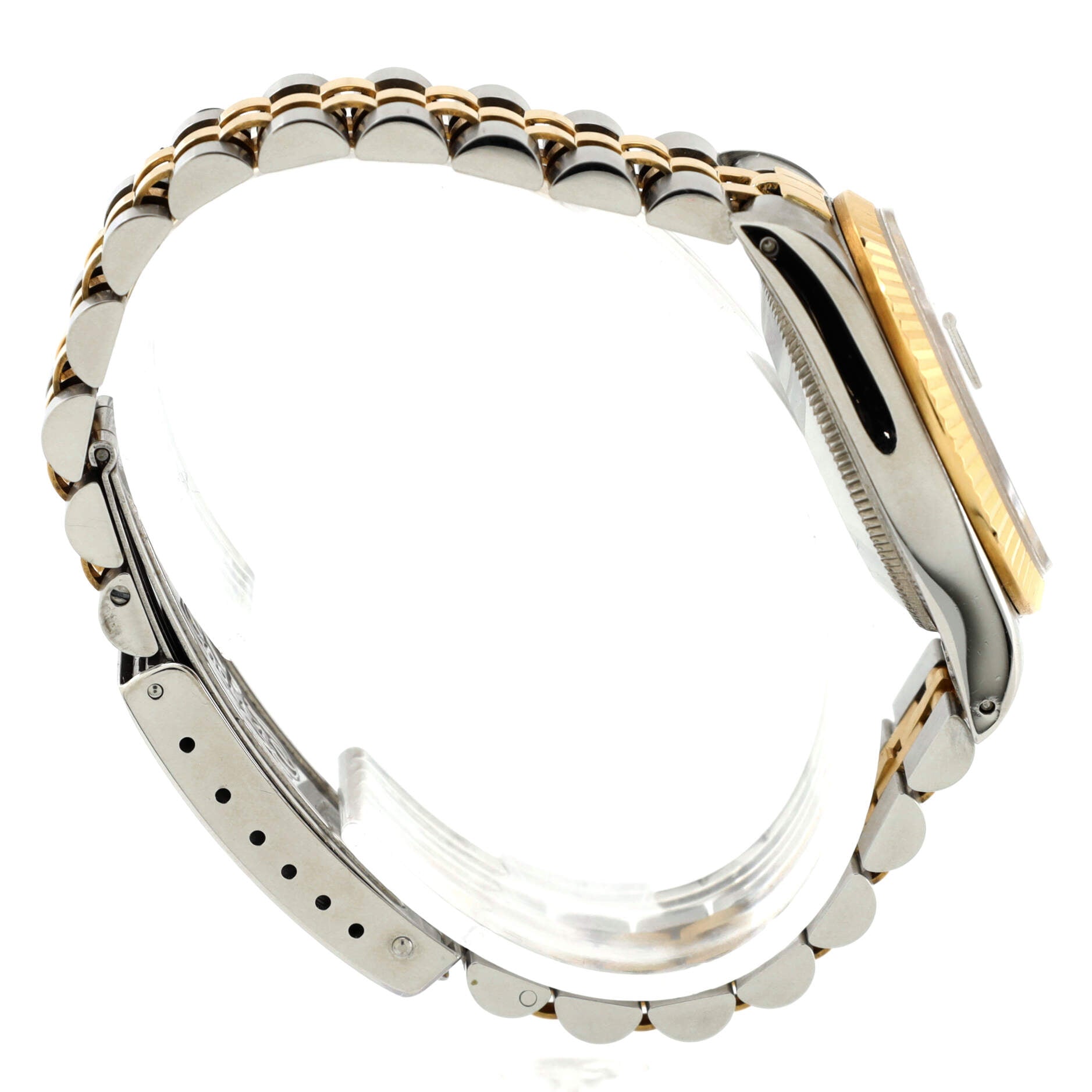 Oyster Perpetual Datejust Automatic Watch Stainless Steel and Yellow Gold with Diamond Markers 28