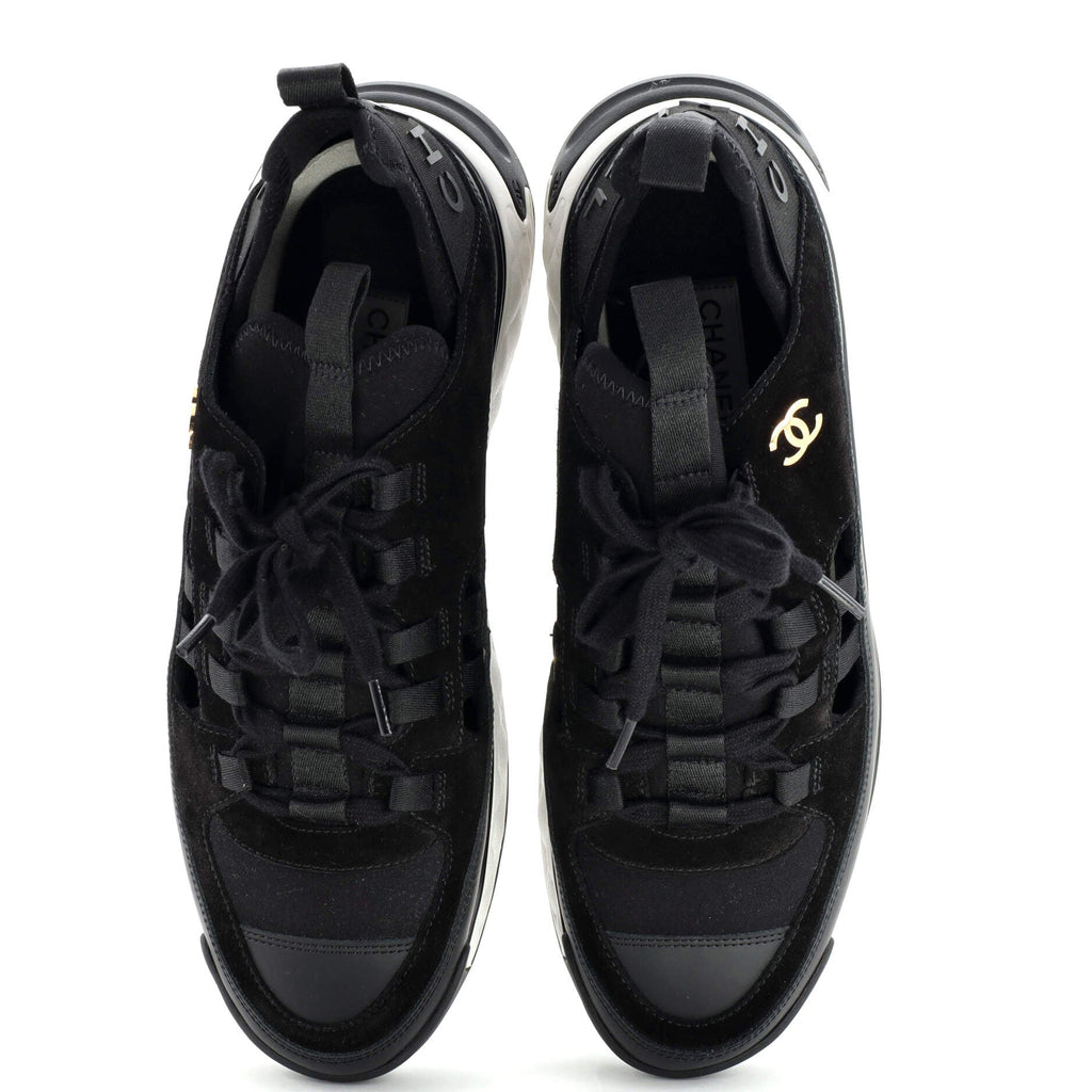Women's CC Cap Toe Logo Sneakers Suede and Mixed Fibers