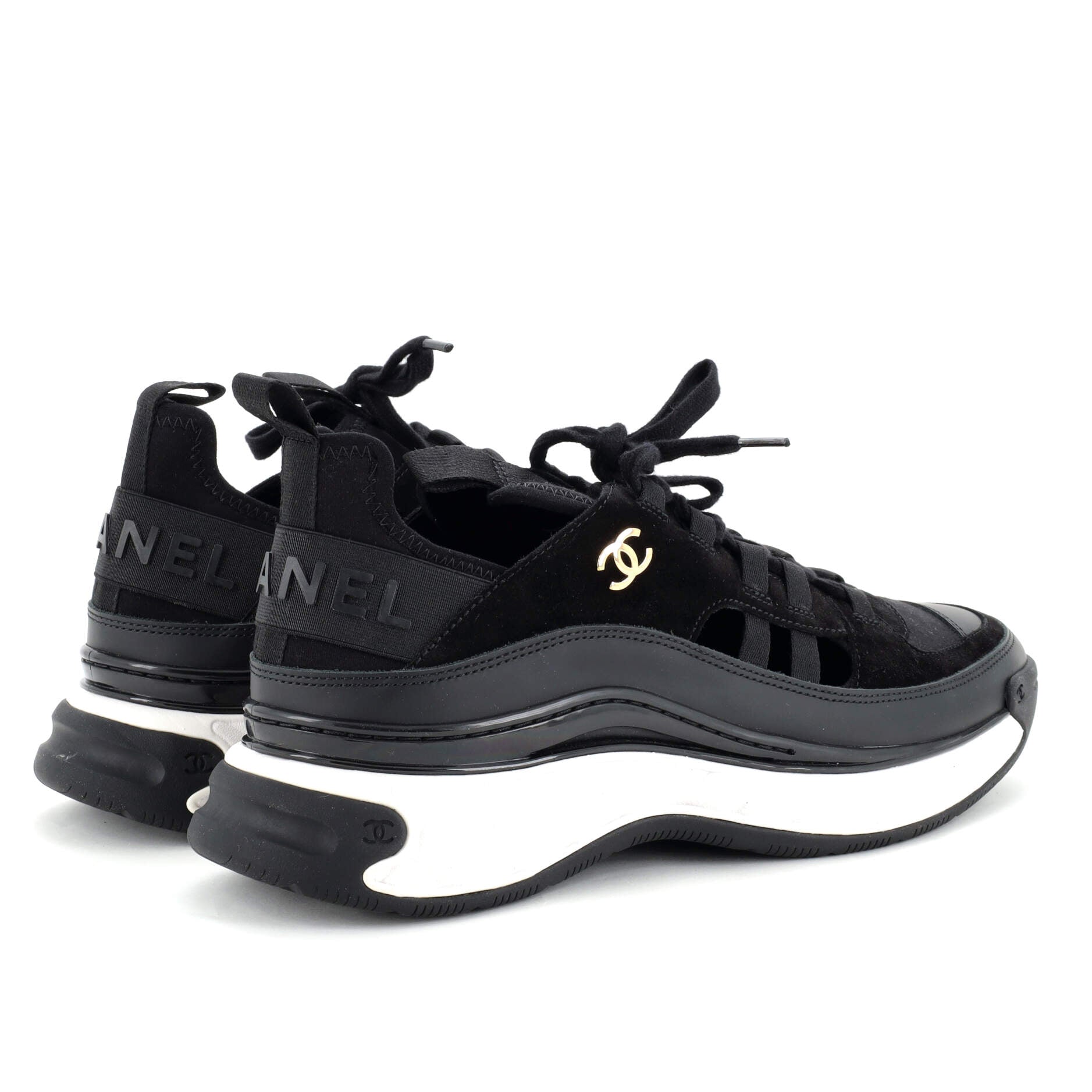 Women's CC Cap Toe Logo Sneakers Suede and Mixed Fibers