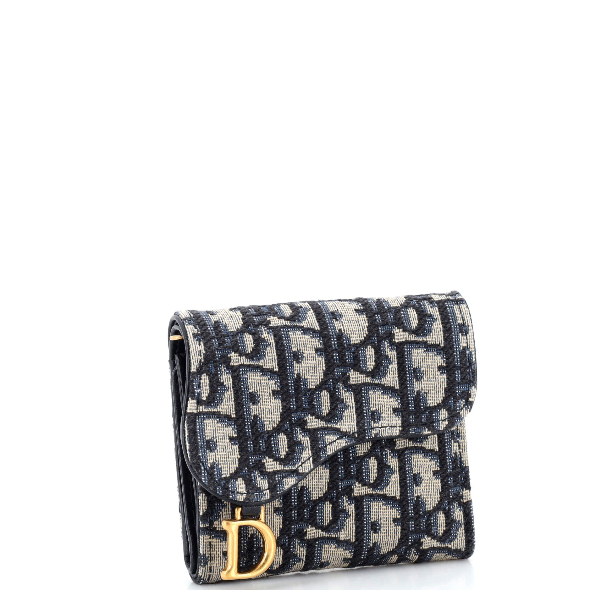 Saddle Flap Wallet Oblique Canvas Mini