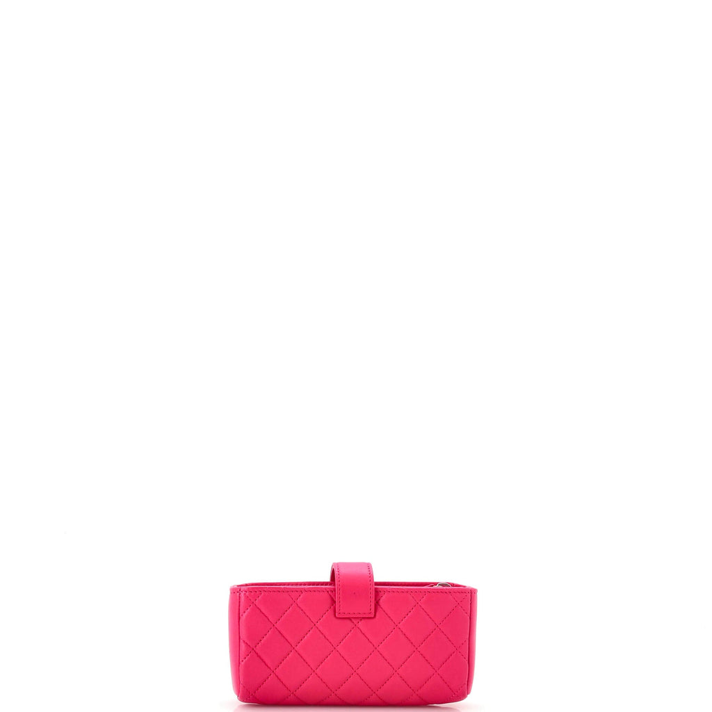 Phone Holder Clutch Camellia Lambskin