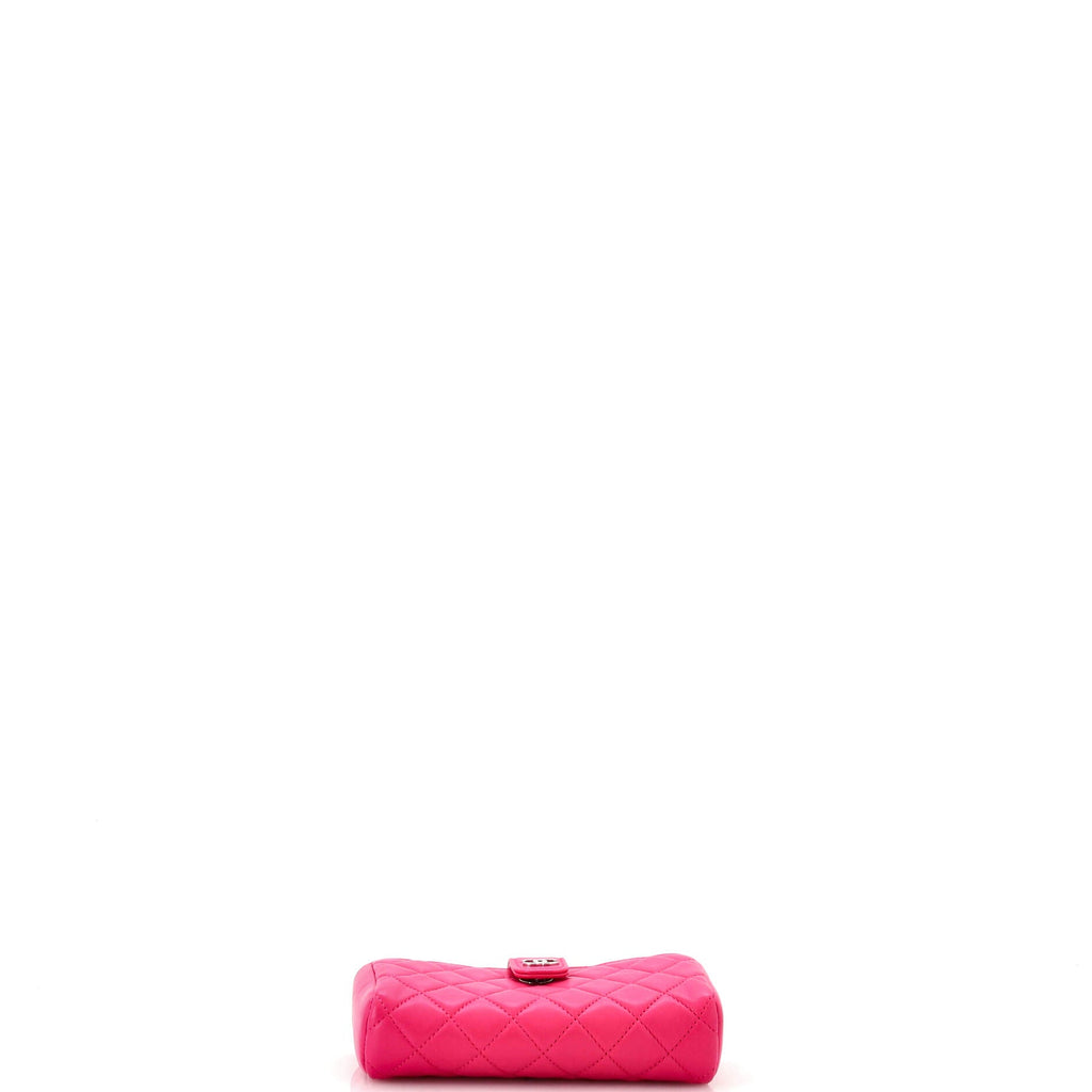 Phone Holder Clutch Camellia Lambskin