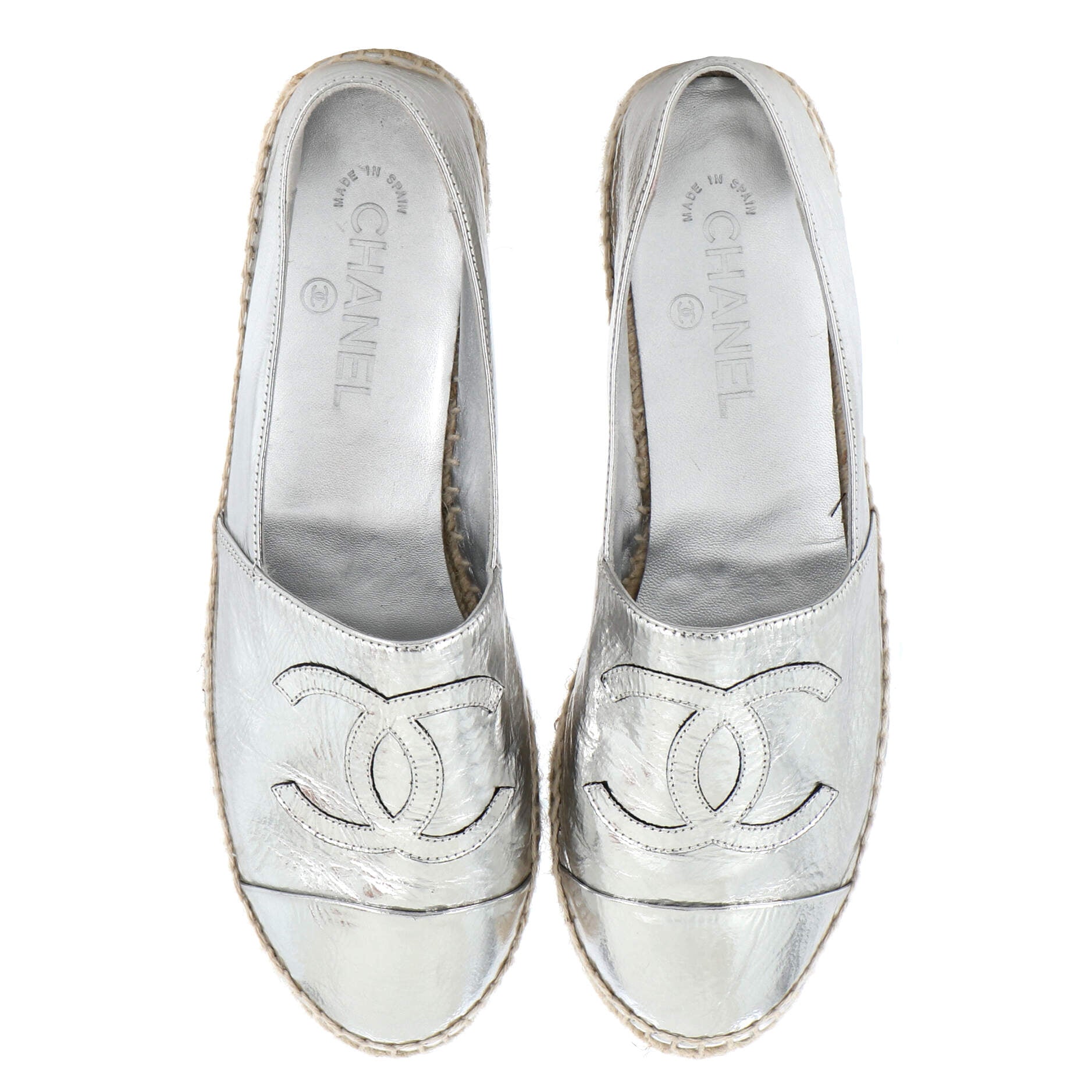 Women's CC Cap Toe Espadrilles Leather