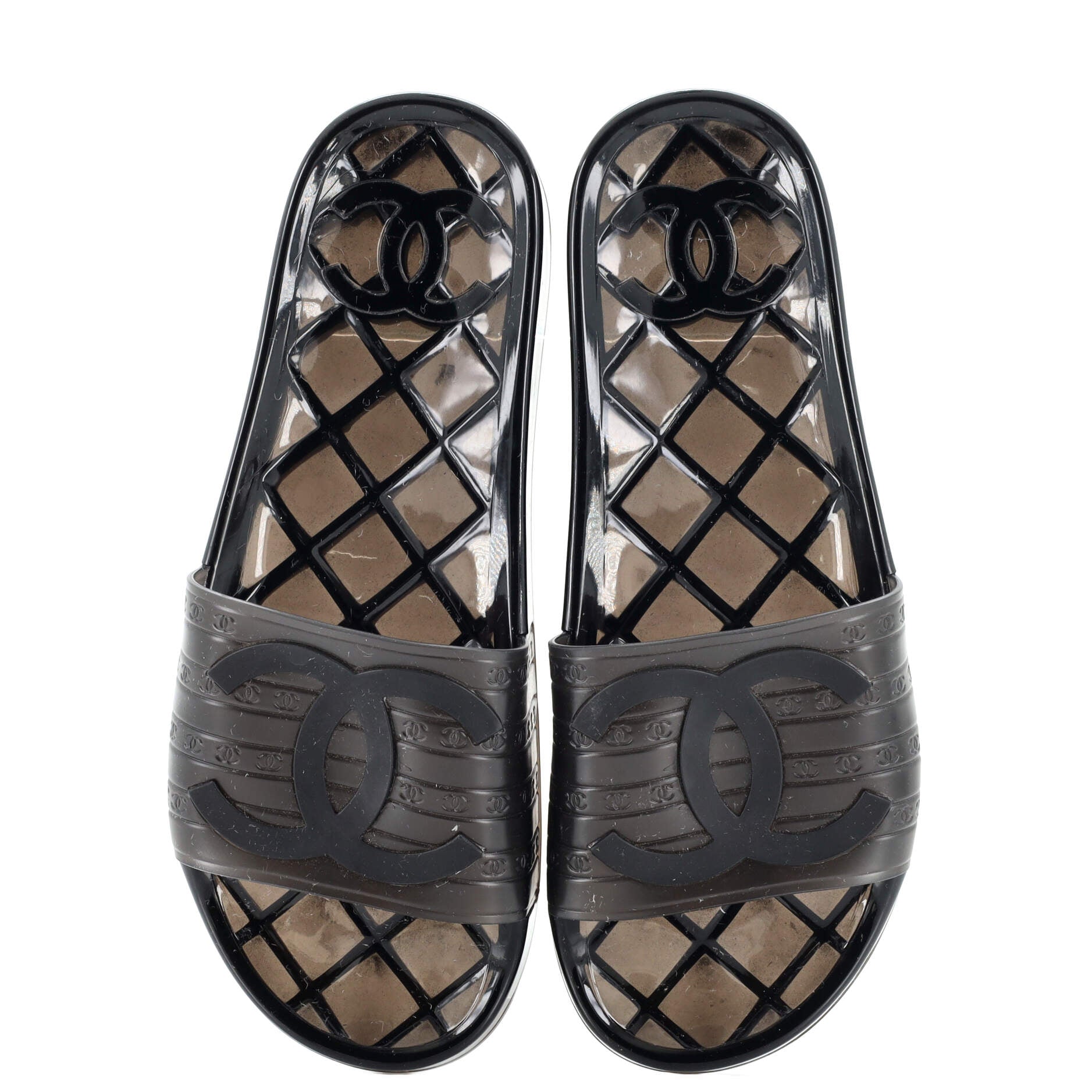 Women's CC Flat Slide Sandals Rubber