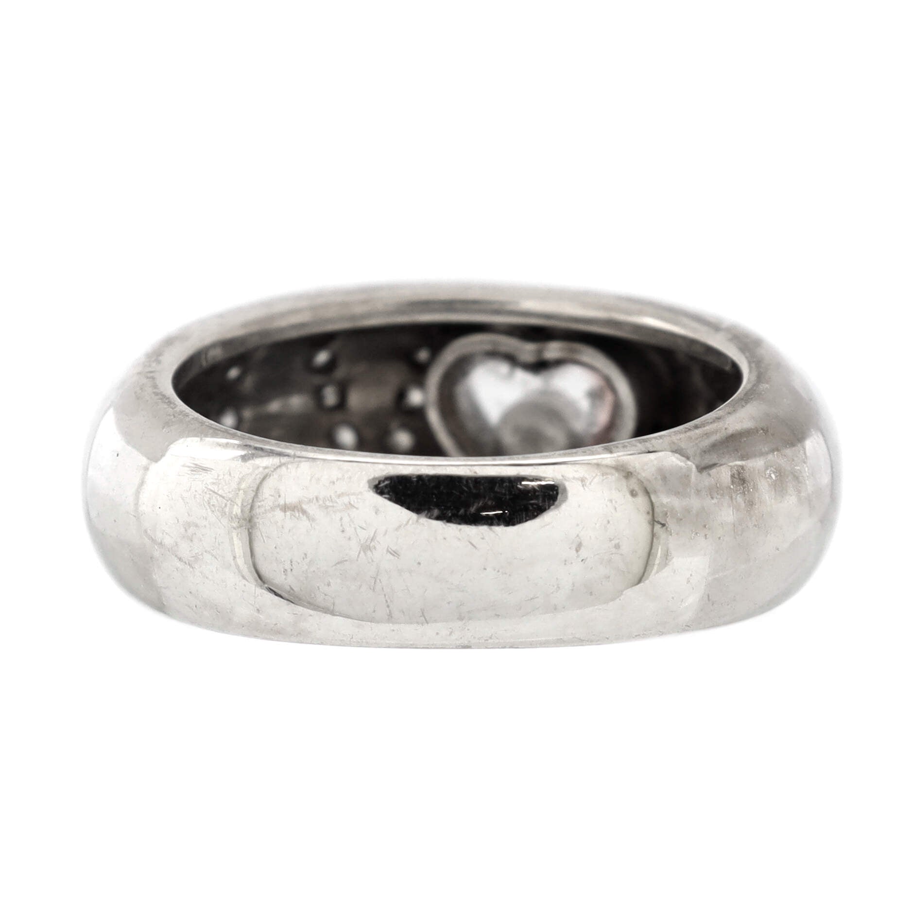 Happy Diamonds Love Band Ring 18K White Gold and Diamonds
