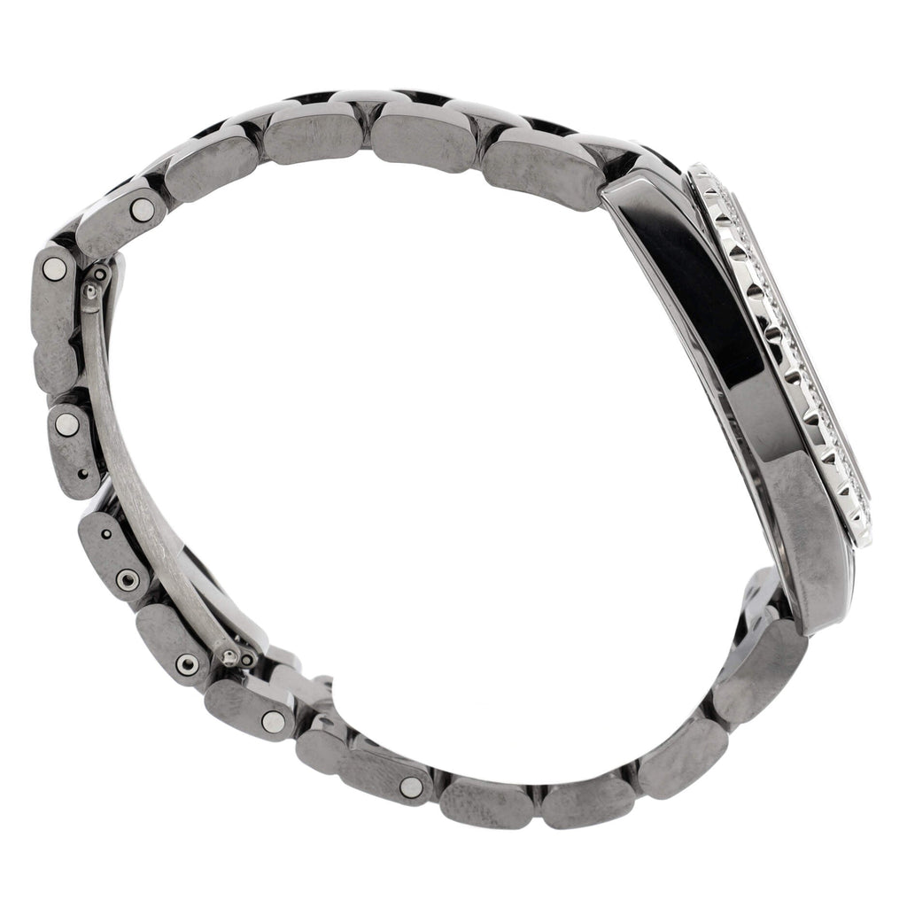 J12 Automatic Watch Titanium and Ceramic with Diamond Bezel and Markers 38