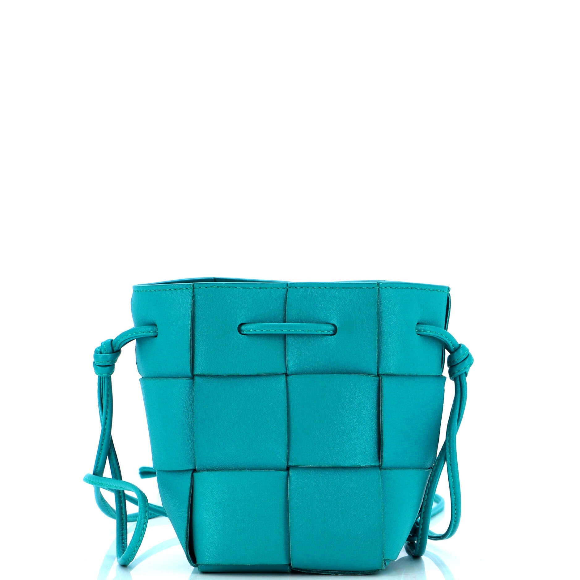 Cassette Bucket Bag Maxi Intrecciato Leather Mini