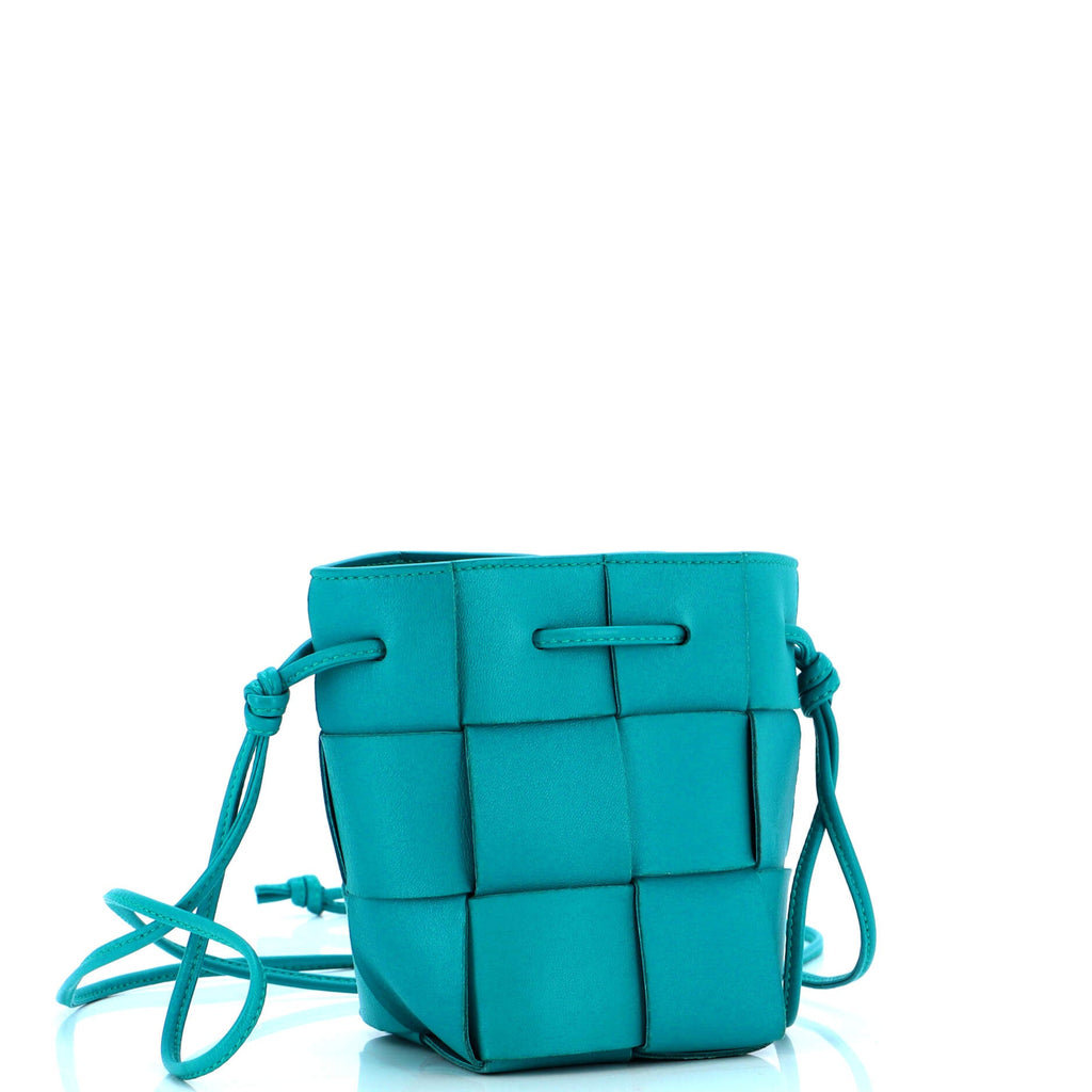 Cassette Bucket Bag Maxi Intrecciato Leather Mini