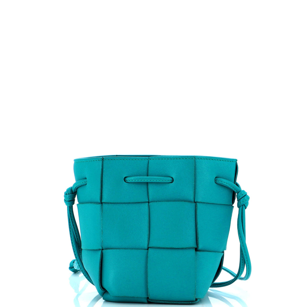 Cassette Bucket Bag Maxi Intrecciato Leather Mini