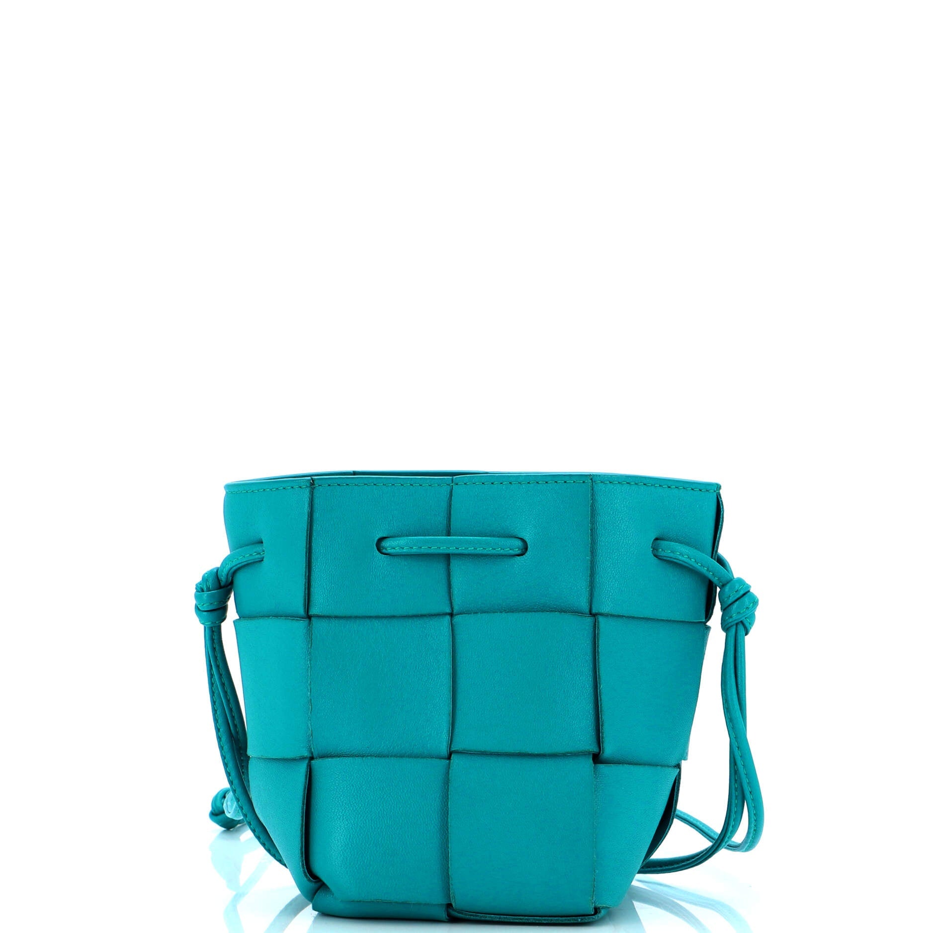 Cassette Bucket Bag Maxi Intrecciato Leather Mini