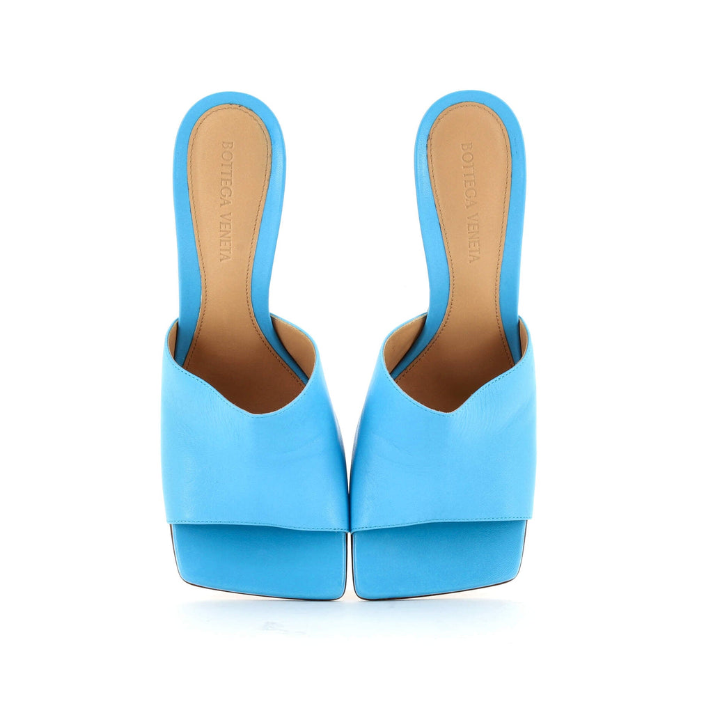 Women's Stretch Mule Heeled Sandals Leather