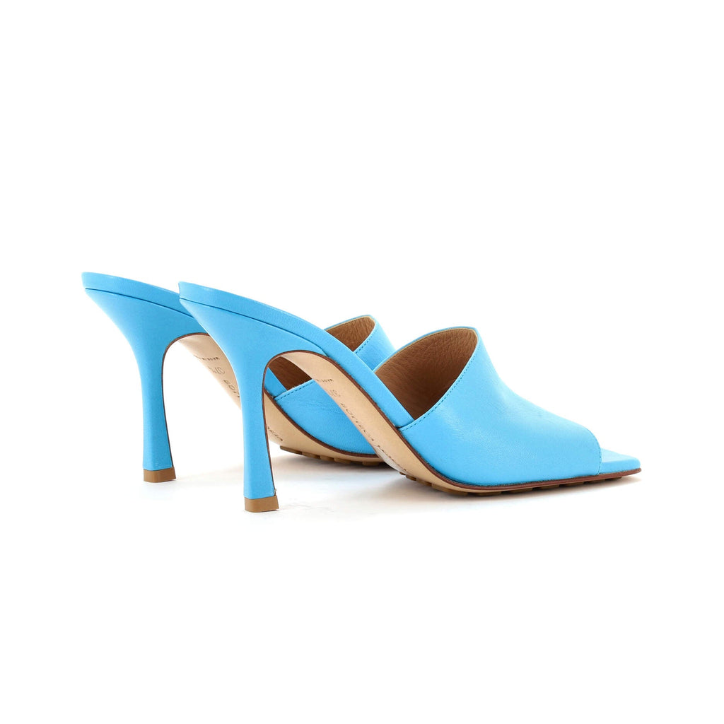 Women's Stretch Mule Heeled Sandals Leather