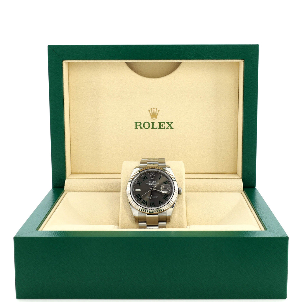 Oyster Perpetual Datejust Wimbledon Automatic Watch Stainless Steel and White Gold 41