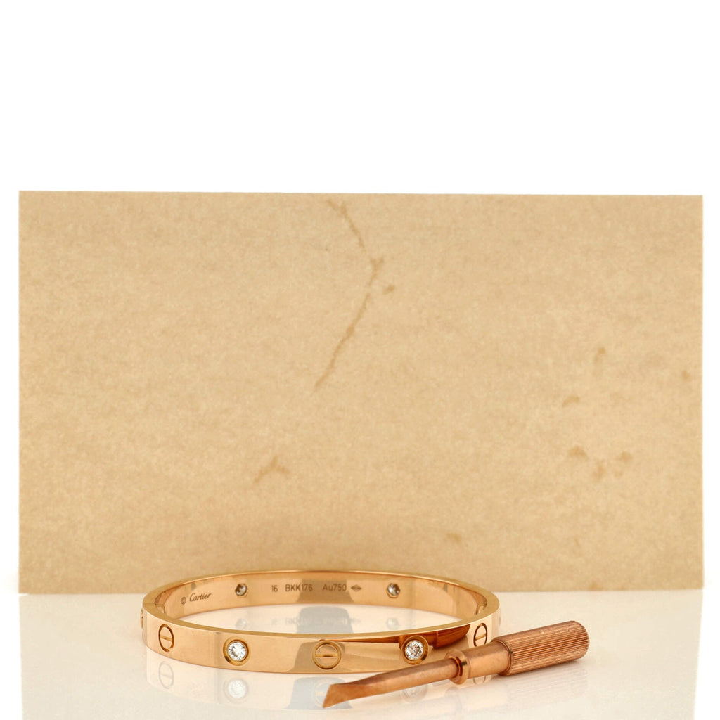 Love 4 Diamond Bracelet 18K Rose Gold with Diamonds