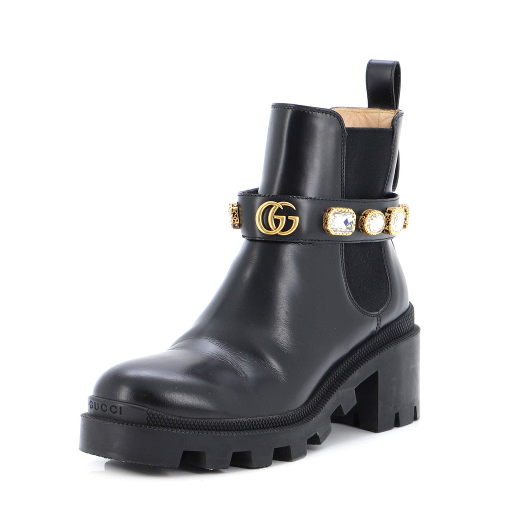 Women's Trip Boots Embellished Leather