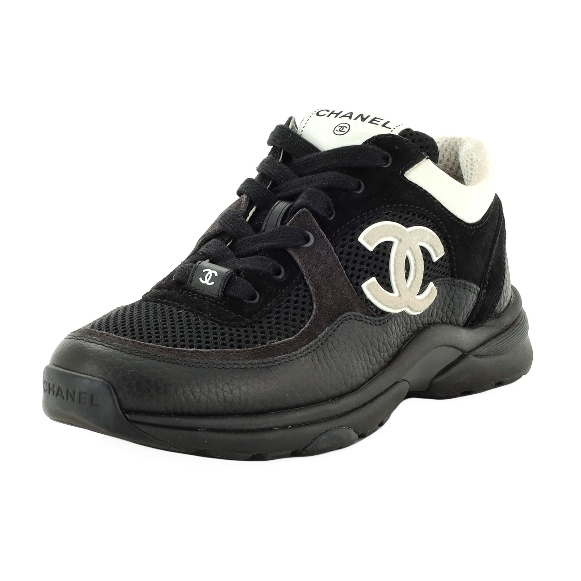 Women's CC Low-Top Sneakers Leather and Mesh
