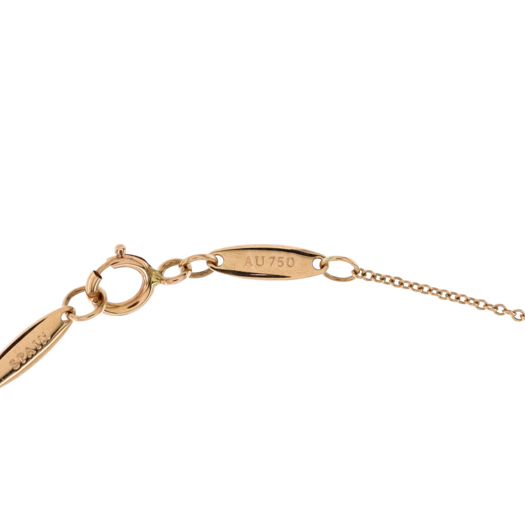 Elsa Peretti Open Heart Pendant Necklace 18K Rose Gold 7mm