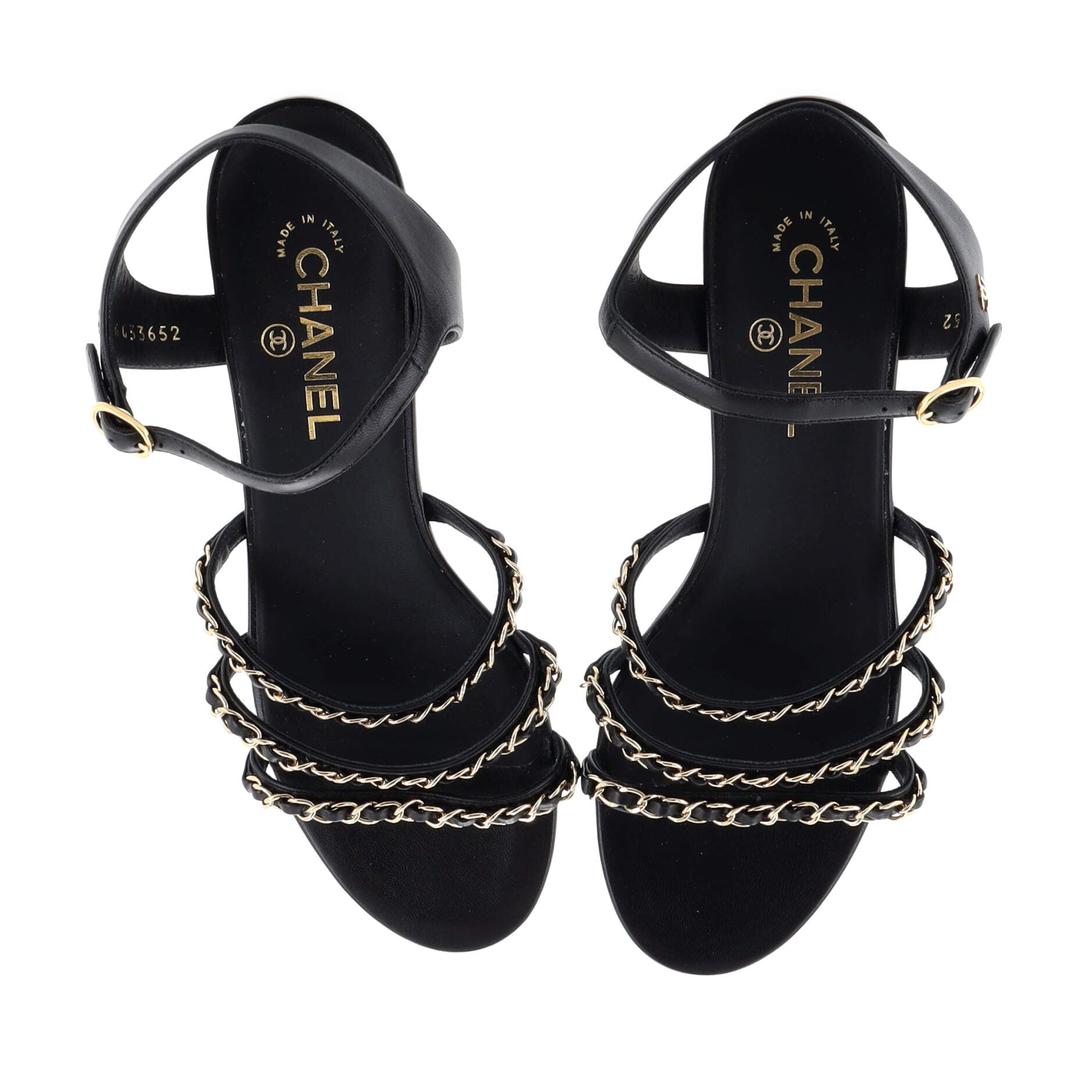 Women's Chain Ankle Strap Sandals Leather