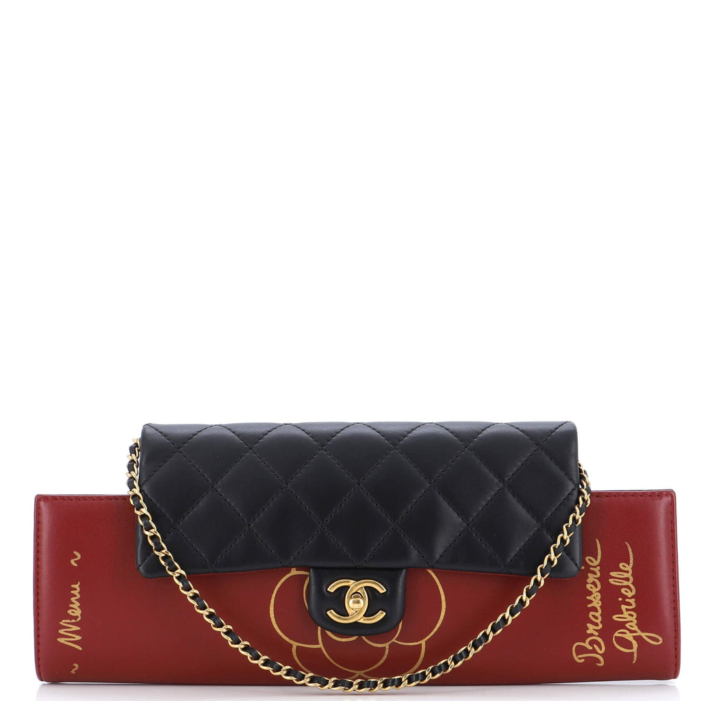 Brasserie Gabrielle Menu Flap Clutch Quilted Calfskin