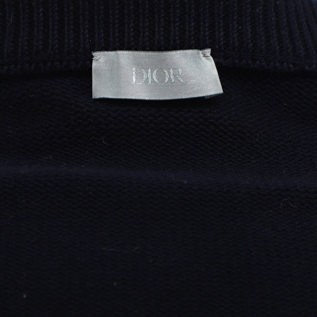 Men's Oblique Trim Crewneck Sweater Cotton