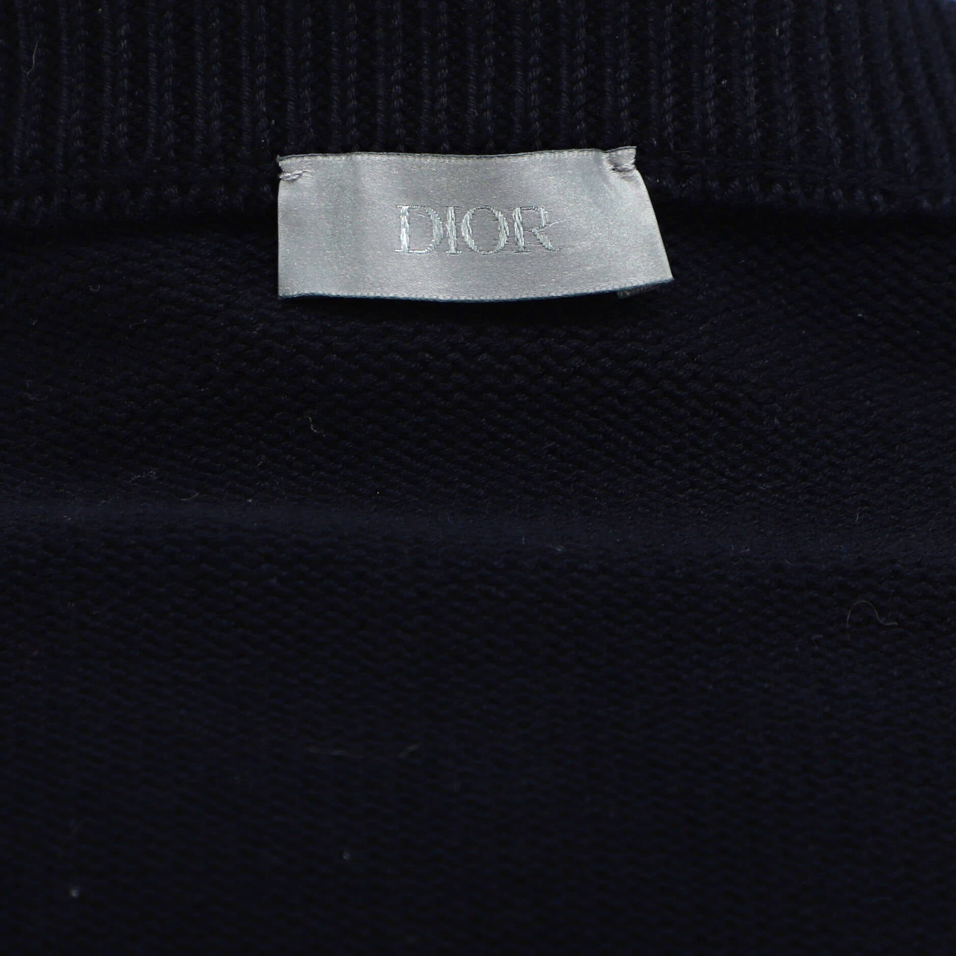 Men's Oblique Trim Crewneck Sweater Cotton