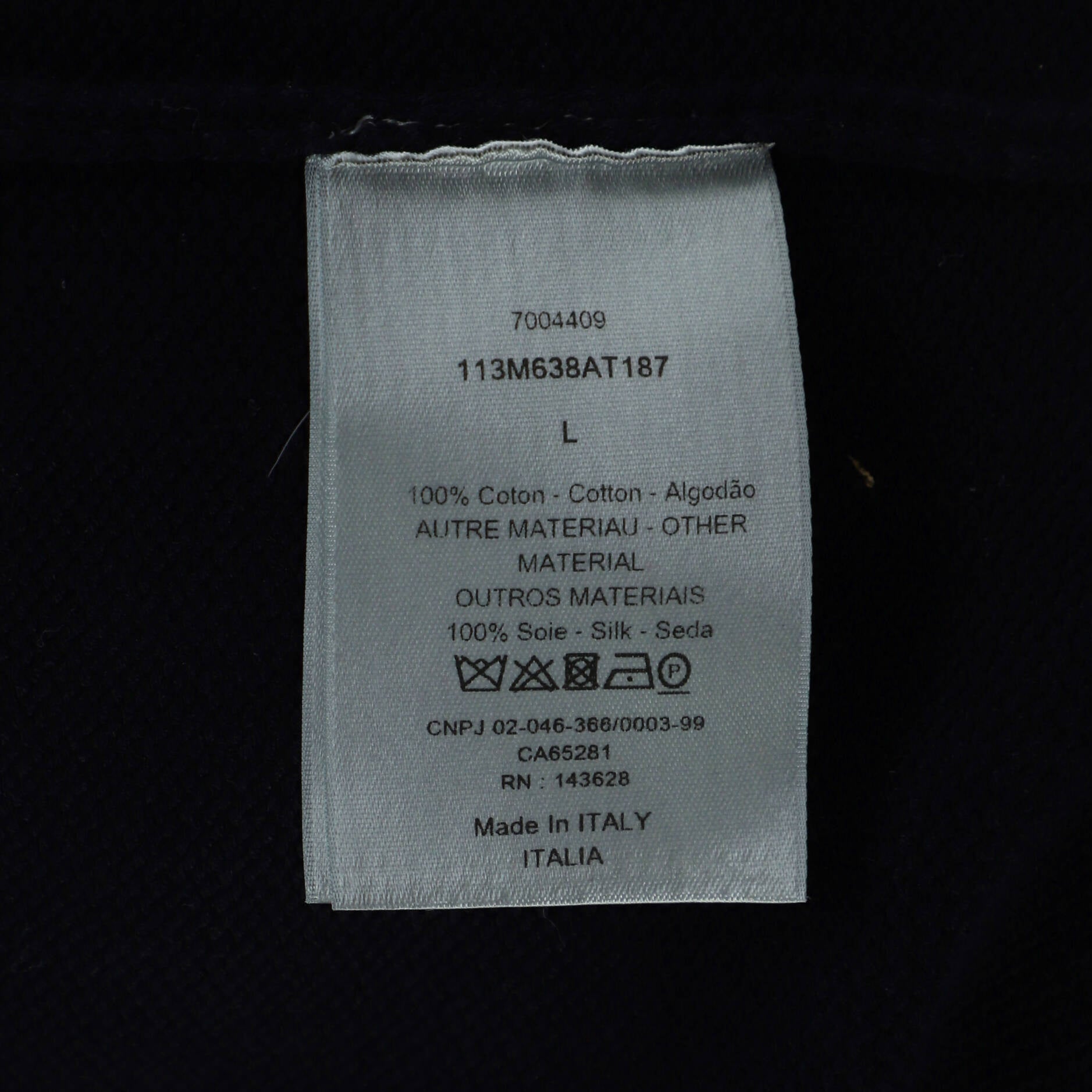 Men's Oblique Trim Crewneck Sweater Cotton
