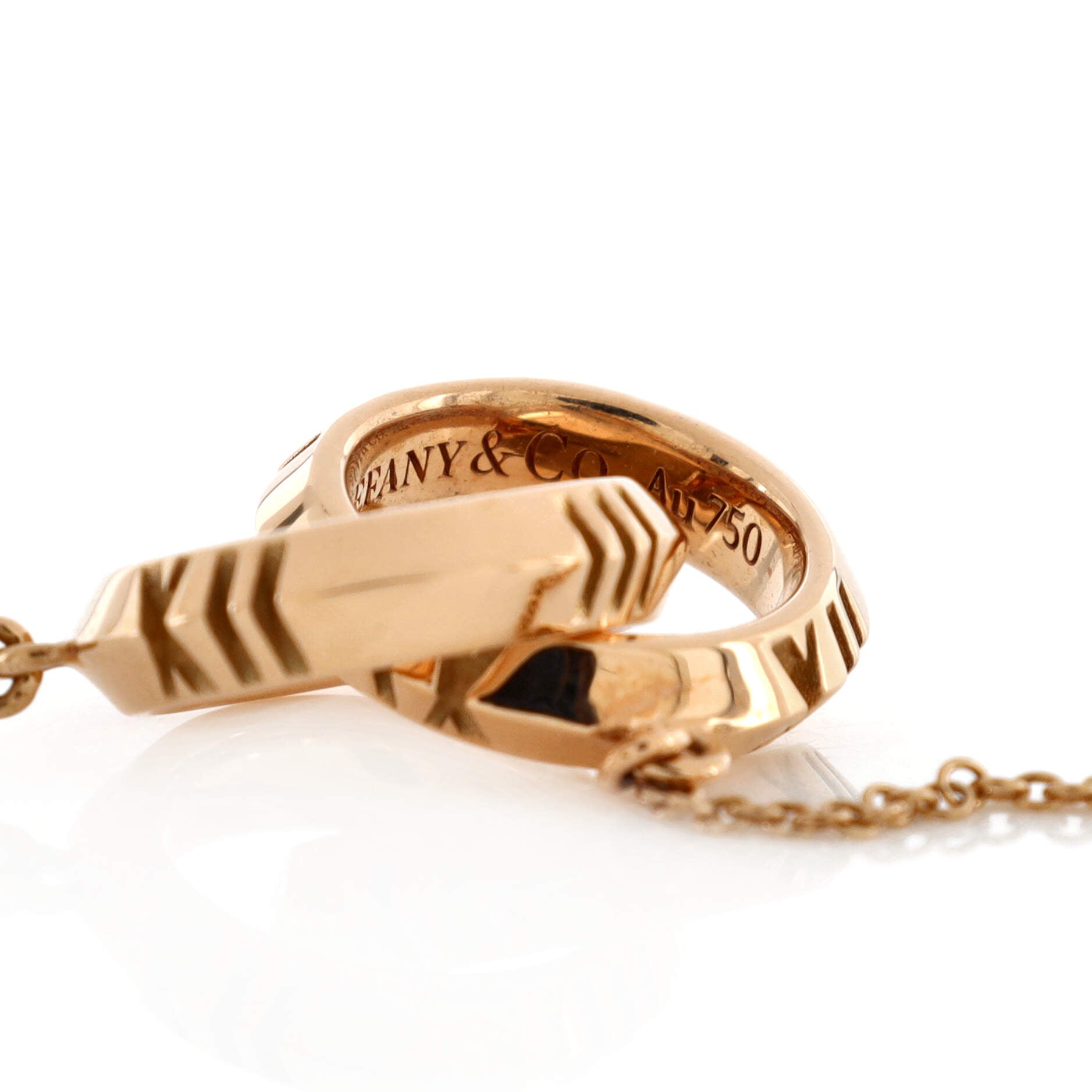 Atlas X Closed Interlocking Pendant Necklace 18K Rose Gold