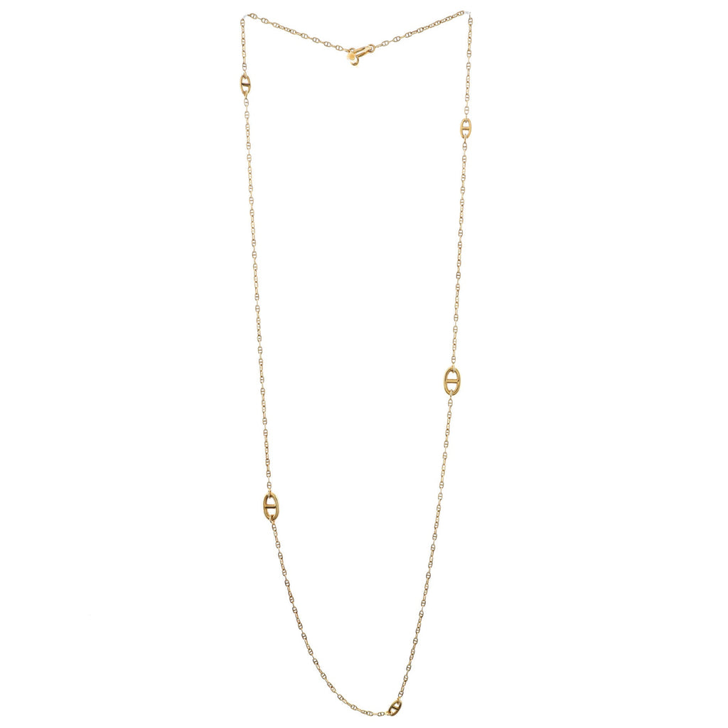 Farandole Chaine d'Ancre Chain Link Long Necklace 18K Yellow Gold 80