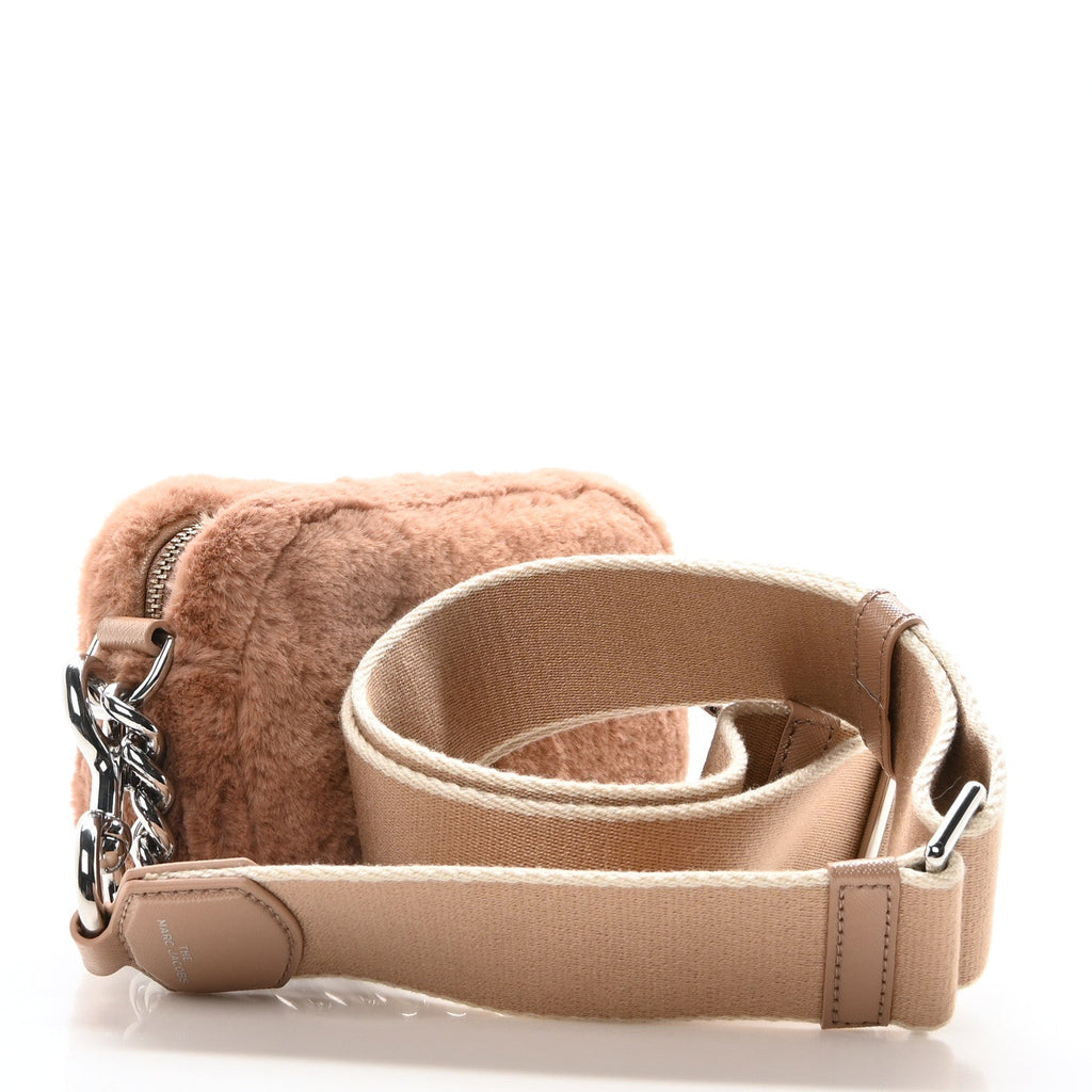 Faux Fur Plush Snapshot Camera Bag Fluffy Rose