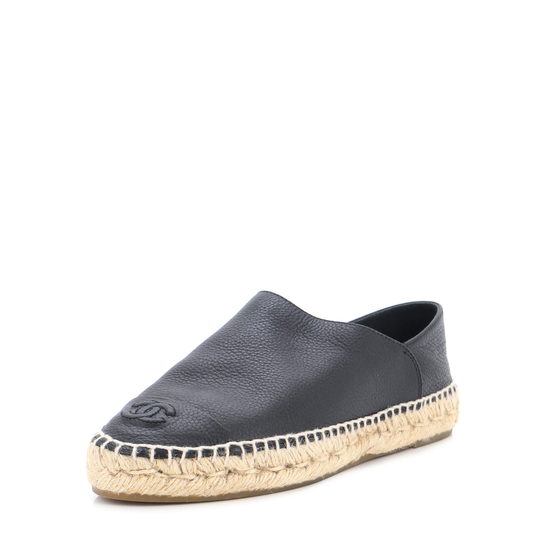 Women's CC Cap Toe Espadrilles Leather