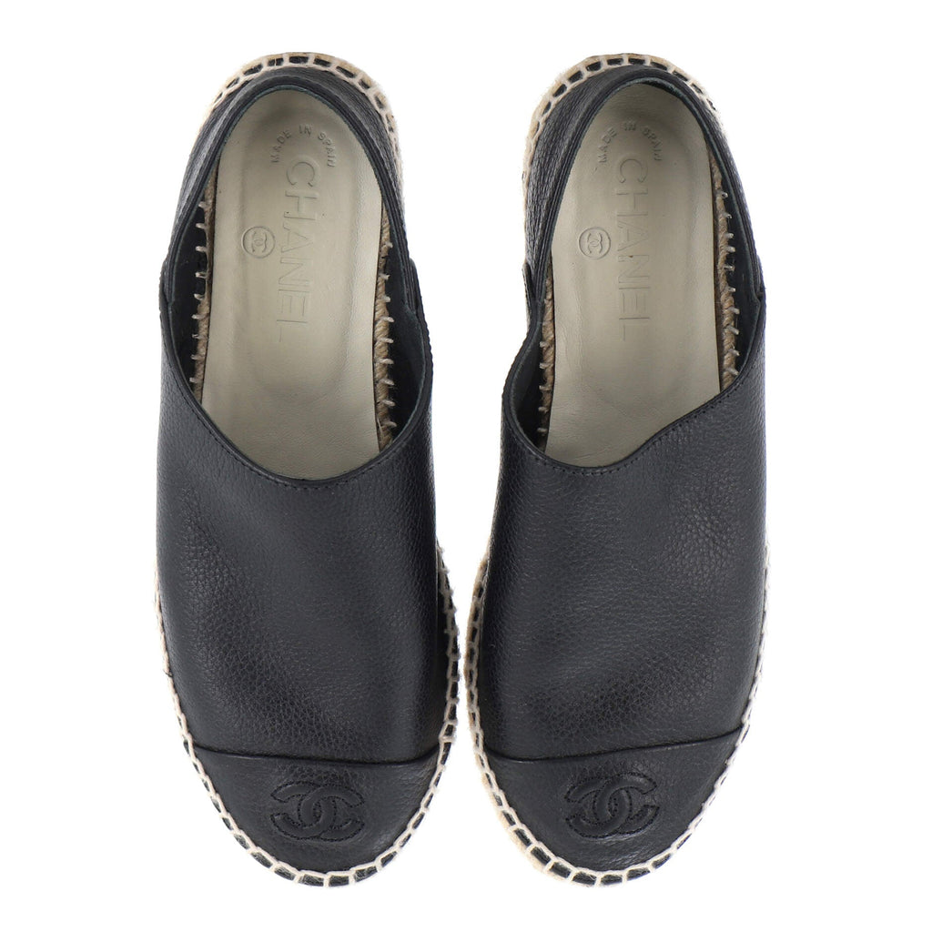 Women's CC Cap Toe Espadrilles Leather