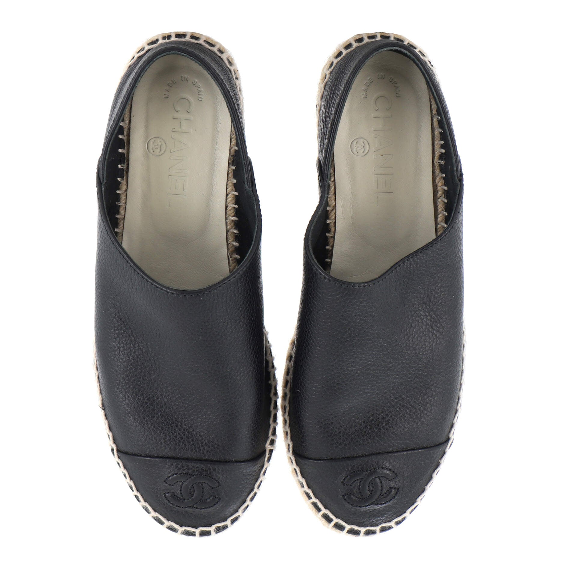 Women's CC Cap Toe Espadrilles Leather