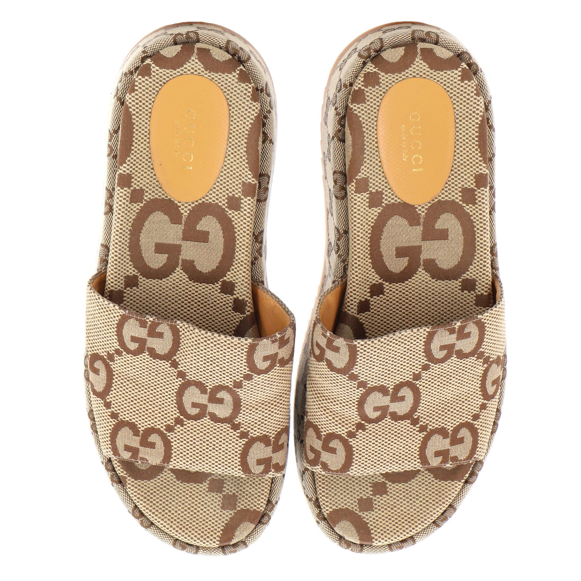 Women's Angelina Platform Slide Sandals GG Canvas